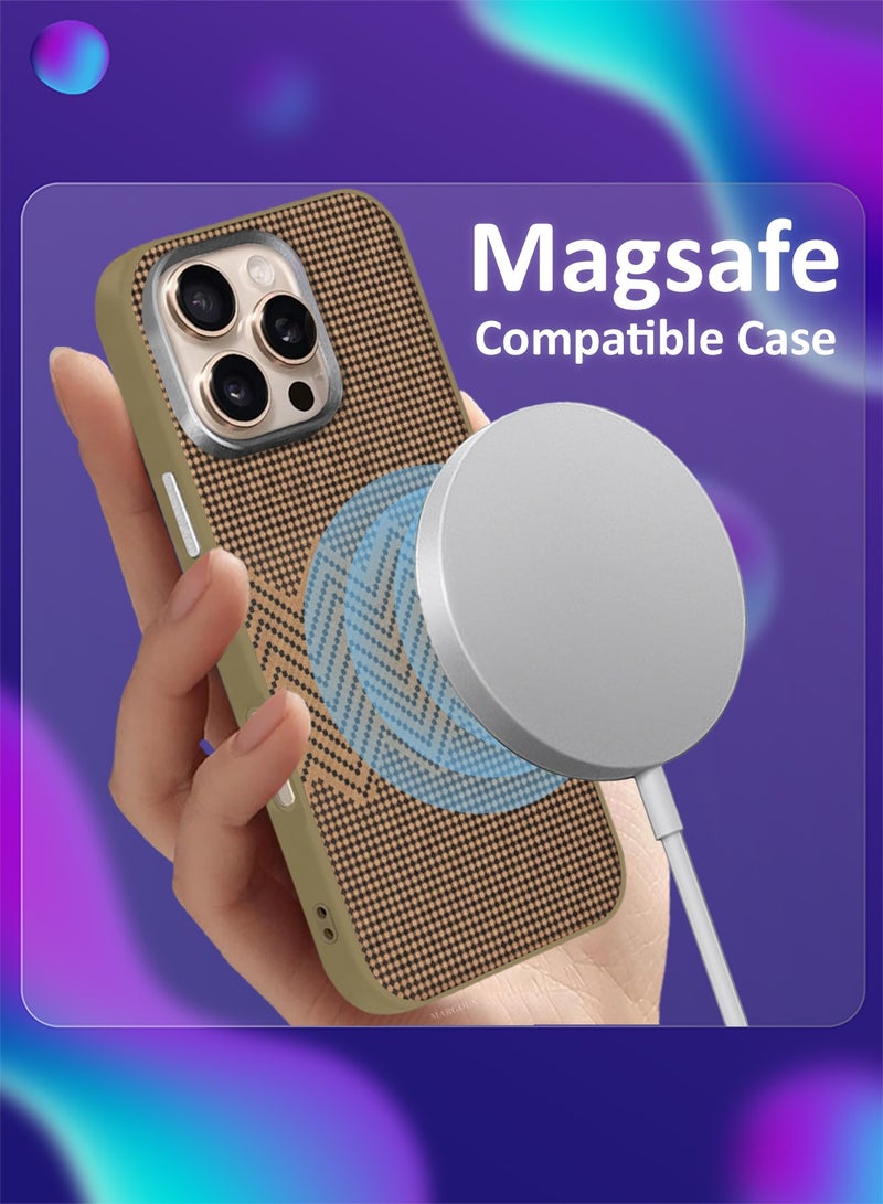 CATANES iPhone 16 Pro  Case Cover Carbon Fiber Pattern Phone Case Slim Shockproof Back Cover Classic Plaid - Image 3